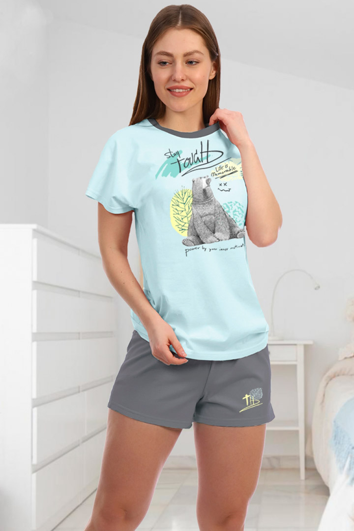 Фото товара 19359, домашний костюм с шортами